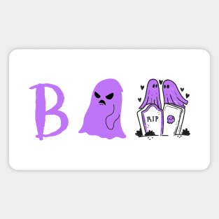 Halloween Boo Ghosts Purple Magnet